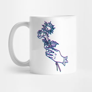 Trippy Hands Rose/Sunflower Mug